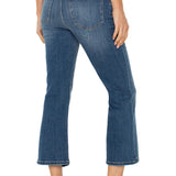 Liverpool Gia Glider® Crop Flare with Exposed Button at ooh la la! in Grapevine TX 76051