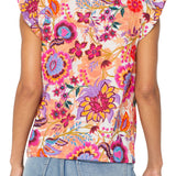 Liverpool Flutter Sleeve Floral Blouse at ooh la la! in Grapevine TX 76051