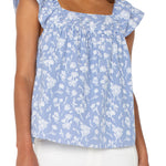 Liverpool Double Flutter Sleeve Square Neck Blouse at ooh la la! in Grapevine TX 76051
