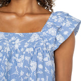 Liverpool Double Flutter Sleeve Square Neck Blouse at ooh la la! in Grapevine TX 76051