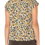 Liverpool Shoulder Pleat Boat Neck Knit Top at Ooh La La! in Grapevine TX 76051