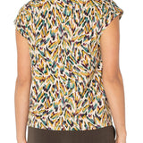 Liverpool Shoulder Pleat Boat Neck Knit Top at Ooh La La! in Grapevine TX 76051