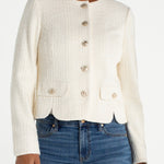 Liverpool Collarless Boucle Jacket at Ooh La La! in Grapevine TX 76051