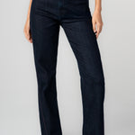 Liverpool Kennedy Straight Jeans with Red Side Stitch Detail in midnight eclipse at ooh la la! in Grapevine TX 76051