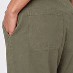 Liverpool High Rise Crop Trouser with Drawstring in Olive Green at ooh la la! in Grapevine TX 76051