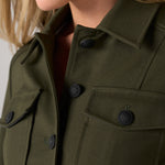 Liverpool Peplum Jacket in Hunter Green at ooh la la! in Grapevine TX 76051