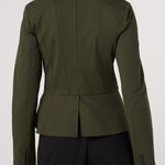 Liverpool Peplum Jacket in Hunter Green at ooh la la! in Grapevine TX 76051