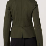 Liverpool Peplum Jacket in Hunter Green at ooh la la! in Grapevine TX 76051