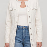 Liverpool Collarless Trucker Dress at Ooh La La! in Grapevine TX 76051