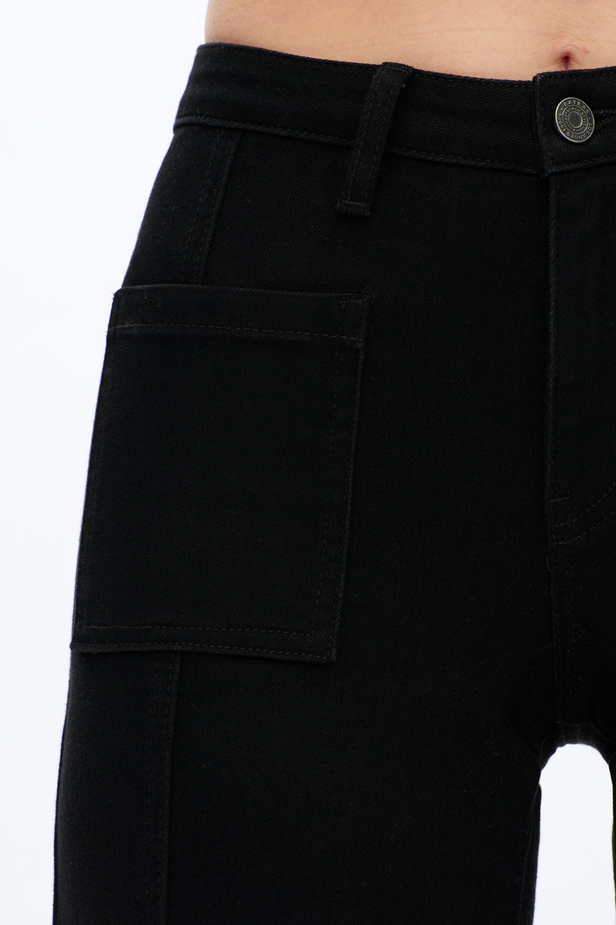 Mid Rise Sequin Wide Leg Jeans in black at ooh la la! in Grapevine TX 76051