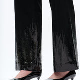 Mid Rise Sequin Wide Leg Jeans in black at ooh la la! in Grapevine TX 76051