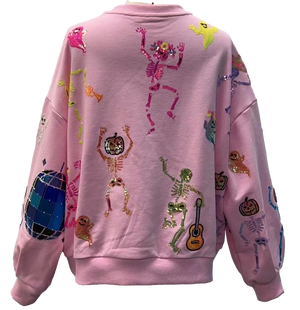 Queen of Sparkles Skeleton Disco Party Sweatshirt