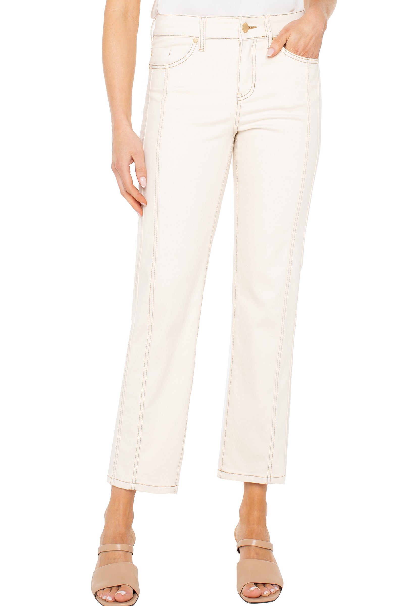 Liverpool Kennedy Crop Straight W/ Seaming 27’ Ins at Ooh La La! in Grapevine TX 76051