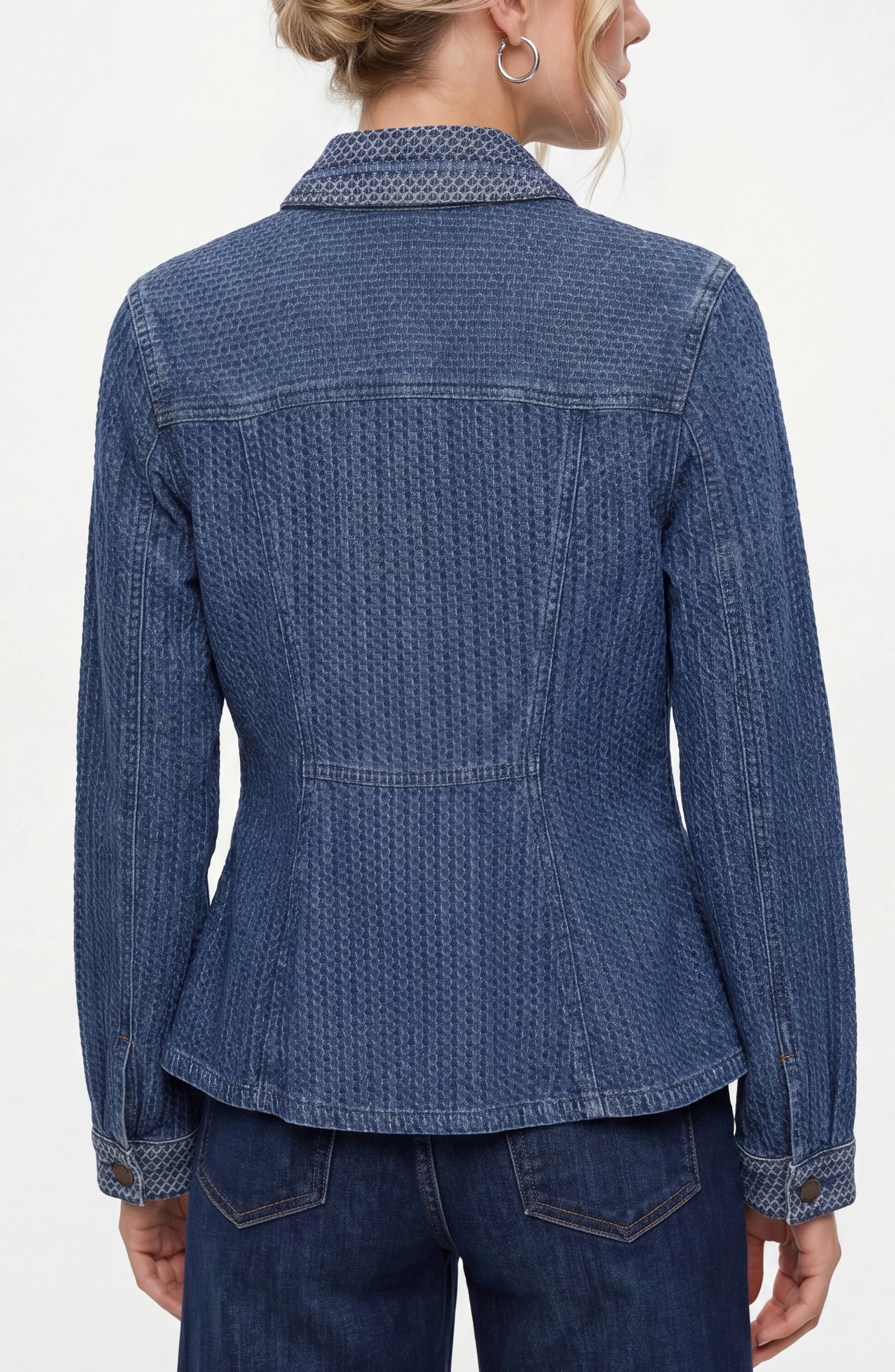 Liverpool Fit and Flar Trucker Jacket at Ooh La La! in Grapevine TX 76051