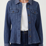 Liverpool Fit and Flar Trucker Jacket at Ooh La La! in Grapevine TX 76051