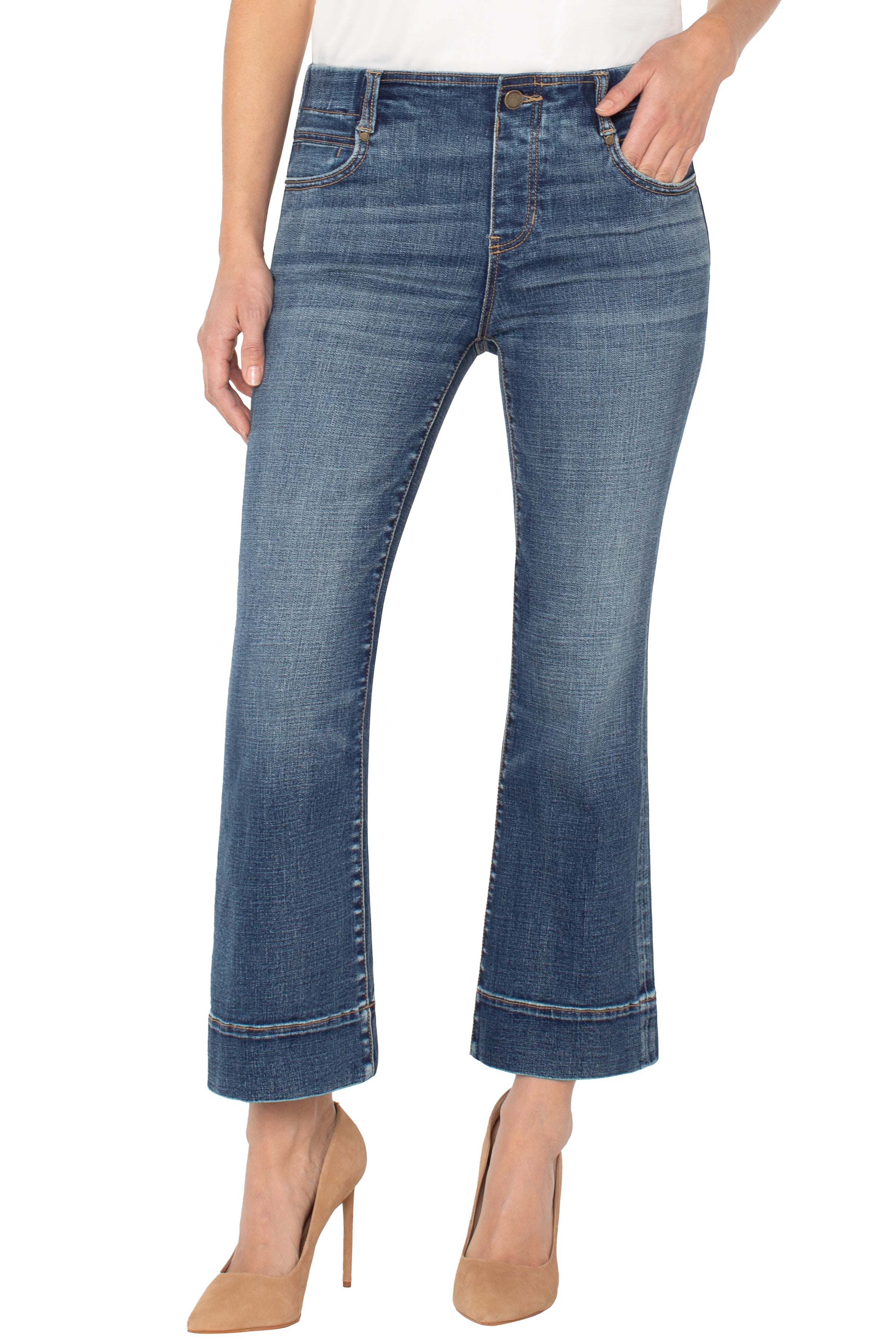 Liverpool Gia Flare W/ Wide Hem 27” Ins at Ooh La La! in Grapevine TX 76051