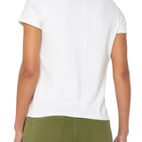 Liverpool Short Sleeve Crew Neck Tee in white at ooh la la! in Grapevine TX 76051