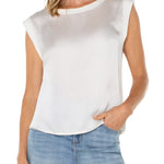 Liverpool Sleeveless Woven to Knit Top at Ooh La La! in Grapevine TX 76051
