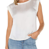 Liverpool Sleeveless Woven to Knit Top at Ooh La La! in Grapevine TX 76051