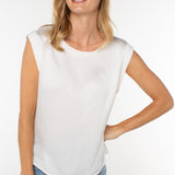 Liverpool Sleeveless Woven to Knit Top at Ooh La La! in Grapevine TX 76051