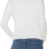 Long Sleeve Mock Neck Knit Top W/ Button Detail at Ooh La La! in Grapevine TX 76051