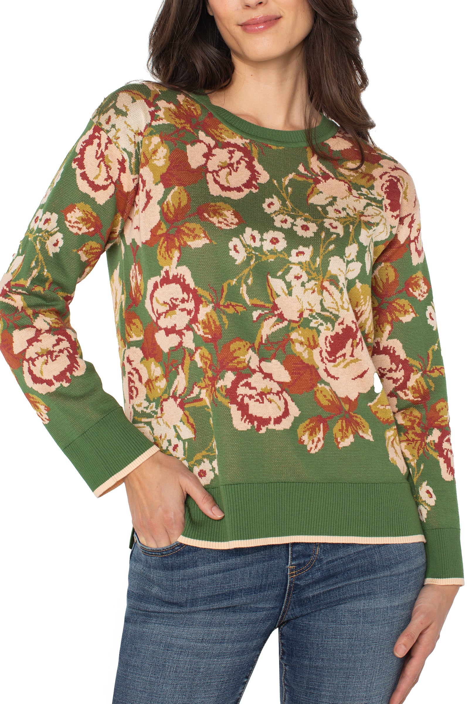 Liverpool Long Sleeve Crew Neck Sweater at Ooh La La! in Grapevine TX 76051