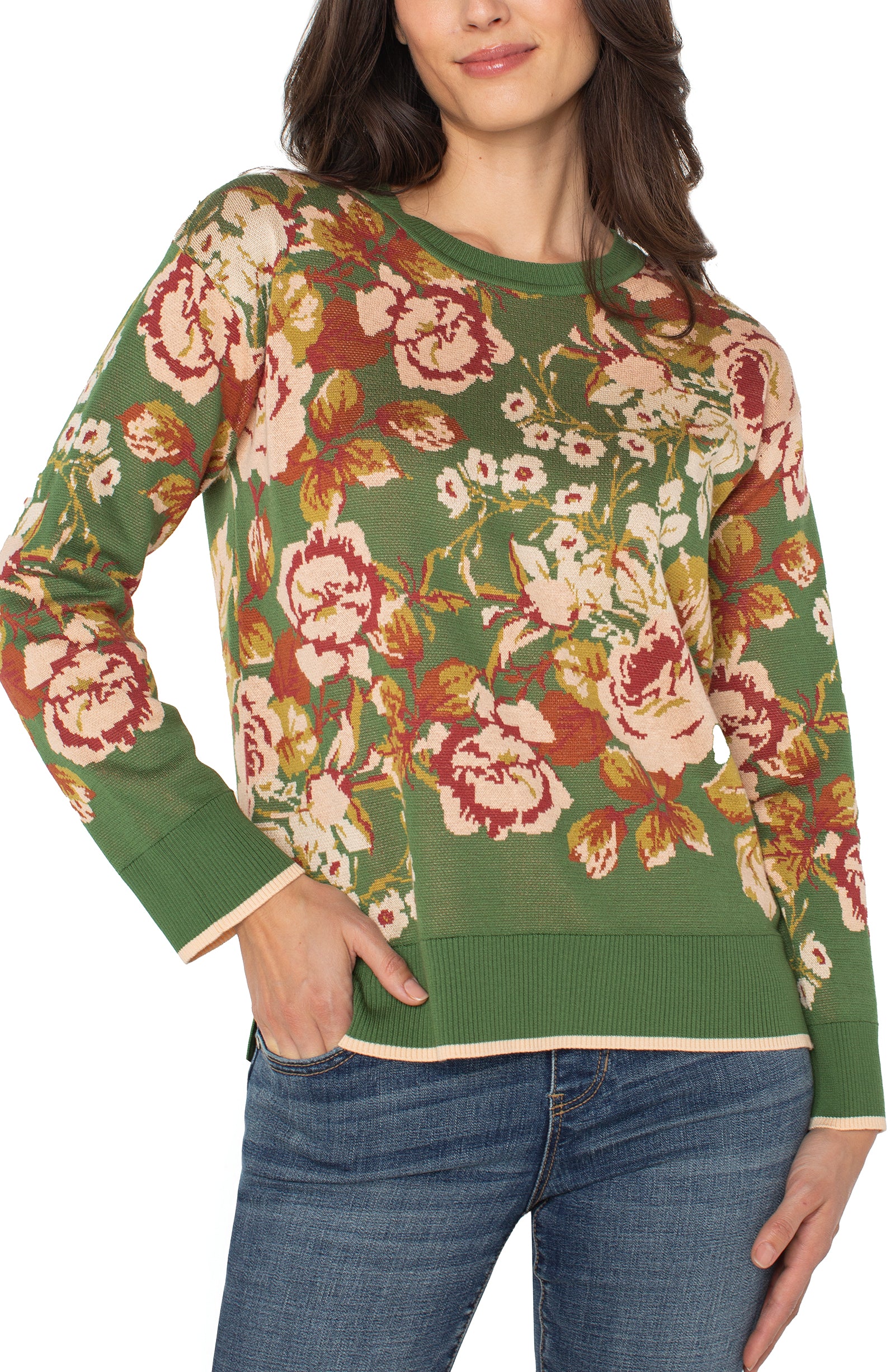 Liverpool Long Sleeve Crew Neck Sweater at Ooh La La! in Grapevine TX 76051