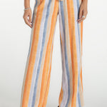Liverpool Drawstring Pull-On Wide Leg Striped Pants at ooh la la! in Grapevine TX 76051