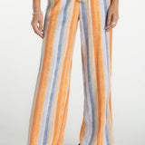 Liverpool Drawstring Pull-On Wide Leg Striped Pants at ooh la la! in Grapevine TX 76051