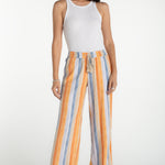 Liverpool Drawstring Pull-On Wide Leg Striped Pants at ooh la la! in Grapevine TX 76051