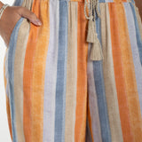 Liverpool Drawstring Pull-On Wide Leg Striped Pants at ooh la la! in Grapevine TX 76051