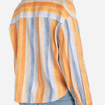 Liverpool button down, striped long sleeve shirt, women's stretch woven shirt, multi-stripe blouse, professional casual top, linen-look shirt, relaxed fit button up, LM8K43MLP30.
ooh la la! in Grapevine TX 76051