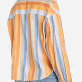 Liverpool button down, striped long sleeve shirt, women's stretch woven shirt, multi-stripe blouse, professional casual top, linen-look shirt, relaxed fit button up, LM8K43MLP30.
ooh la la! in Grapevine TX 76051