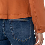 Liverpool Peplum Hem Trucker Jacket at Ooh La La! in Grapevine TX 76051