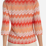 Liverpool 3/4 Sleeve V Neck Chevron Sweater at ooh la la! in Grapevine TX 76051