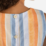 Liverpool Los Angeles, striped shell top, sleeveless blouse, linen look top, stretch woven top, women's summer fashion, button back top, coastal style, LM8K44MLP30, breathable summer shirt.
ooh la la! in Grapevine TX 76051