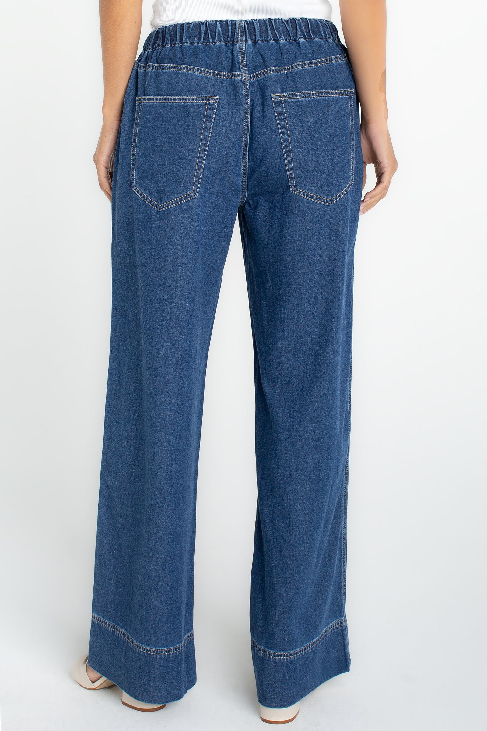 Liverpool Tie Waist Wide Leg Jeans at ooh la la! in Grapevine TX 76051