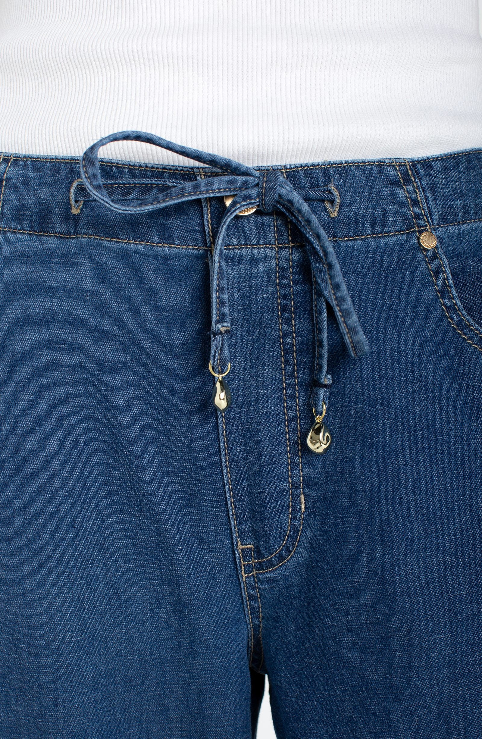 Liverpool Tie Waist Wide Leg Jeans at ooh la la! in Grapevine TX 76051