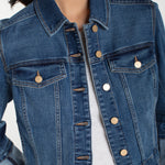 Liverpool Bracelet Length High Cuff Trucker Jacket at ooh la la! in Grapevine TX 76051