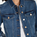 Liverpool Bracelet Length High Cuff Trucker Jacket at ooh la la! in Grapevine TX 76051