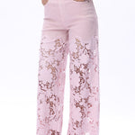 Lavender pink Wide leg jeans, floral lace denim, rhinestone jeans, high rise wide leg, pastel yellow jeans, pink lace jeans, statement denim, women’s high stretch jeans. at ooh la la! in Grapevine TX 76051