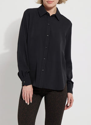 Lysse Parker Button Down Shirt in Black at ooh la la! in Grapevine TX 76051