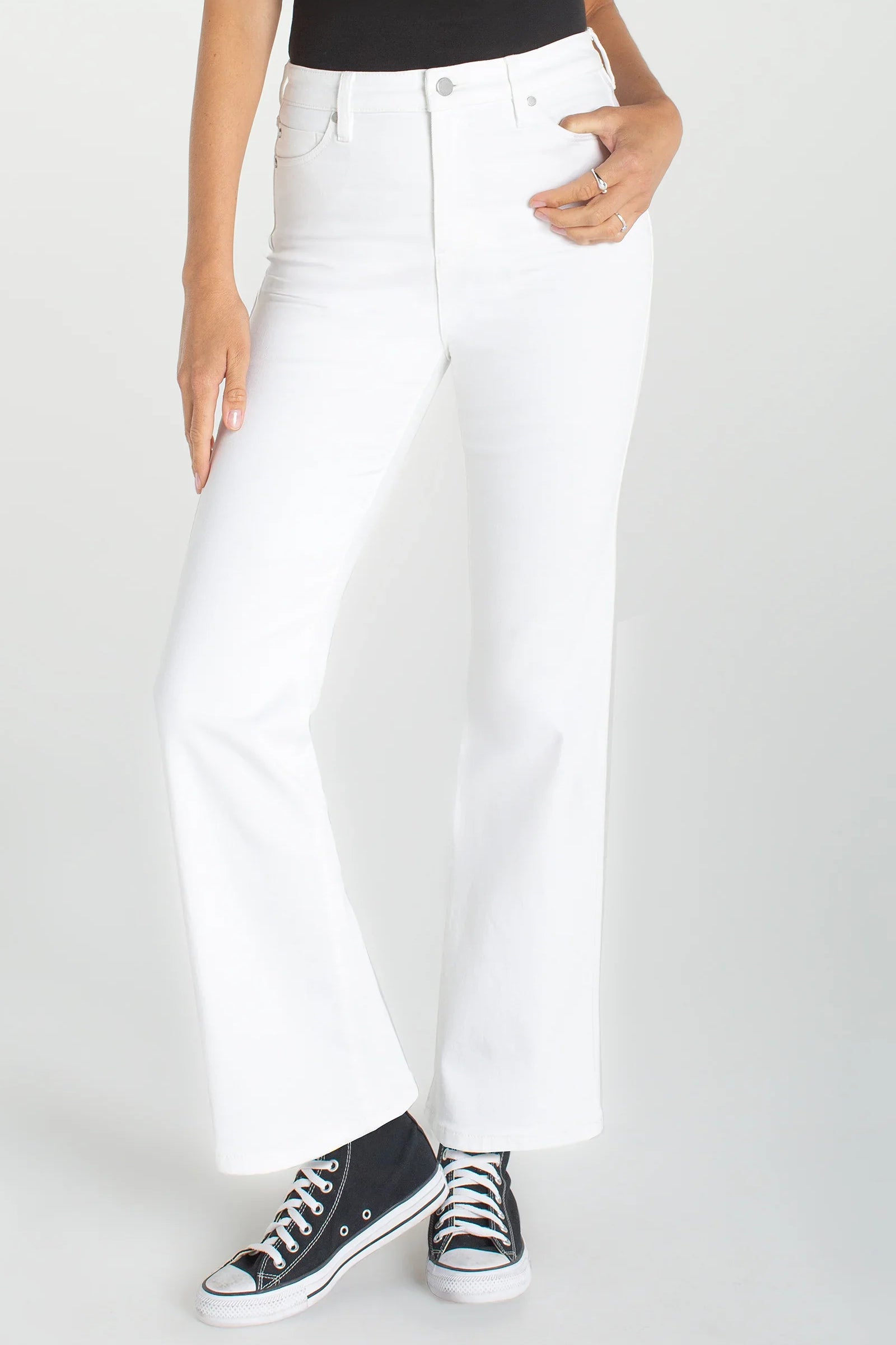 Liverpool Lucy Boot Cut High Rise Jeans in bright white at ooh la la! in Grapevine TX 76051