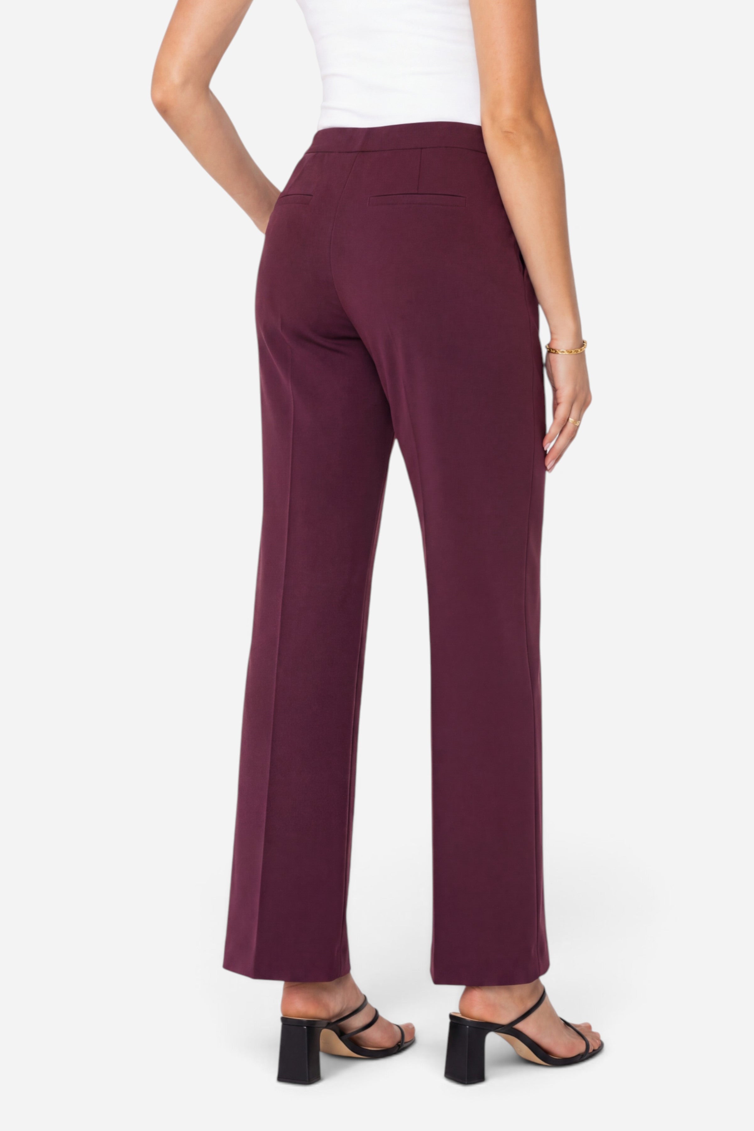 Liverpool Kayla Pull On Wide Leg Trouser in dark oxblood at ooh la la! in Grapevine TX 76051