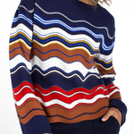 Liverpool Stripe Boat Neck Scallop Hem Sweater at Ooh La La! in Grapevine TX 76051