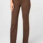 Liverpool Kennedy Comfort Waist Straight Jeans in carob brown at ooh la la! in Grapevine TX 76051