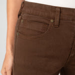 Liverpool Kennedy Comfort Waist Straight Jeans in carob brown at ooh la la! in Grapevine TX 76051
