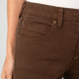 Liverpool Kennedy Comfort Waist Straight Jeans in carob brown at ooh la la! in Grapevine TX 76051