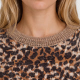 Liverpool Long Sleeve Crew Neck Leopard Print Sweater