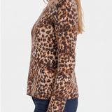 Liverpool Long Sleeve Crew Neck Leopard Print Sweater